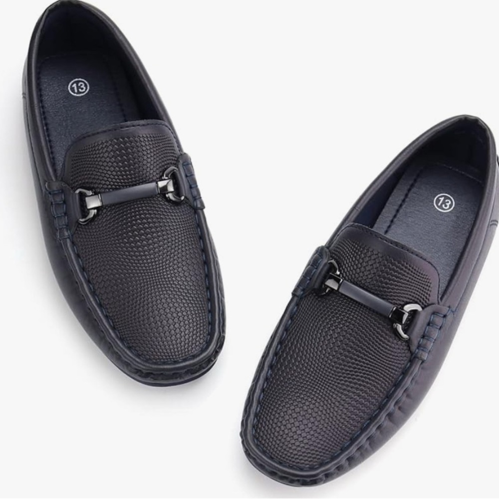 Jabasic Kids penny loafer casual slip on moccasin boys size 6